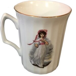 Vintage Mug with Victorian Lady Design